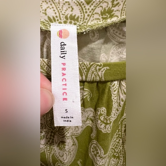 Daily Practice by Anthropologie Green Paisley Floral Cotton Blend Dress Size S - Picture 8 of 15
